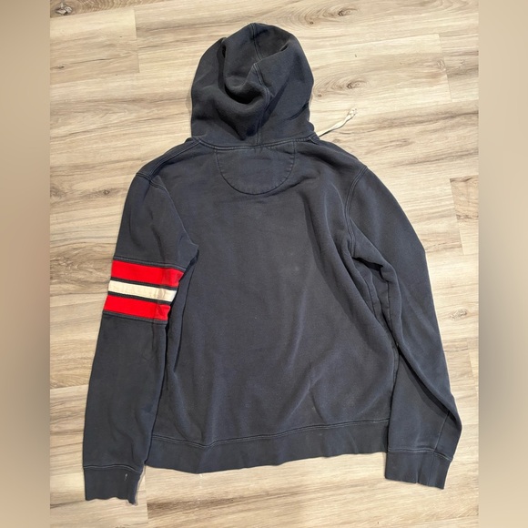 ‼️THRIFT STORE MAKE OFFER NHL Blue Jackets Hoodie Fringe Distressed Hockey - Picture 4 of 7